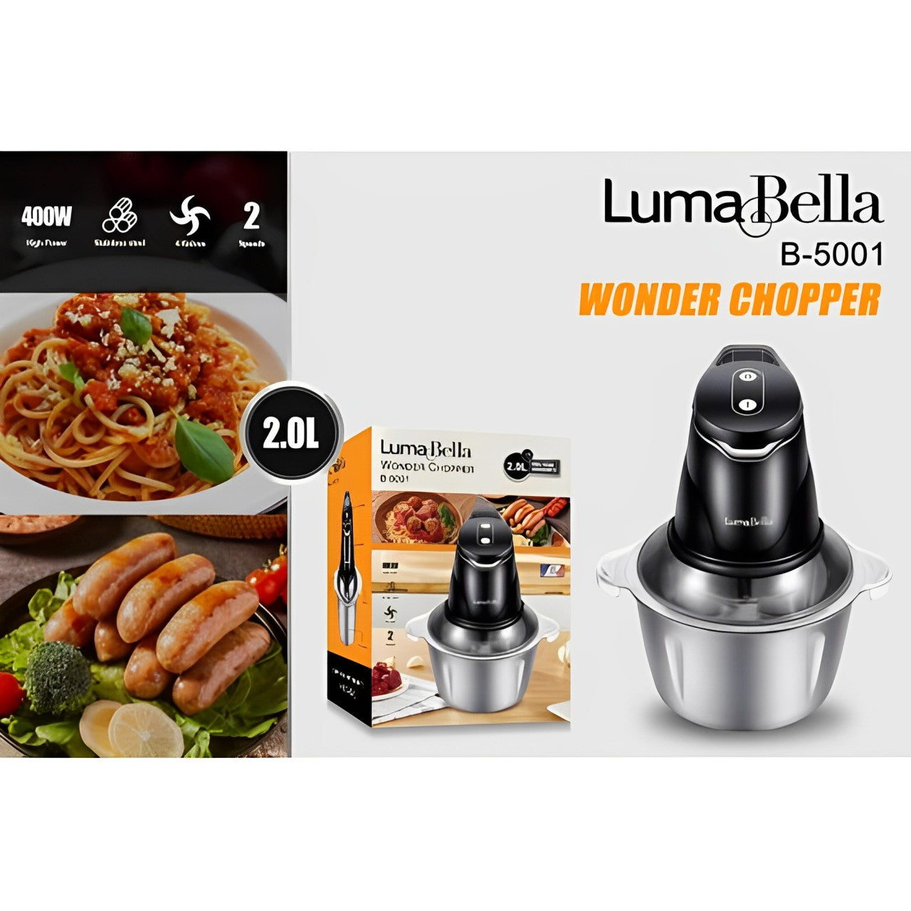 • Luma Bella400 Watt كبة 2 لتر