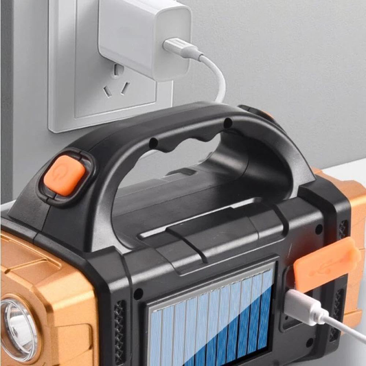 • Portable multi-directional solar floodlight