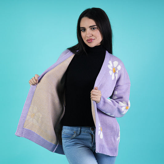 • 2 wool cardigans (black - mauve)