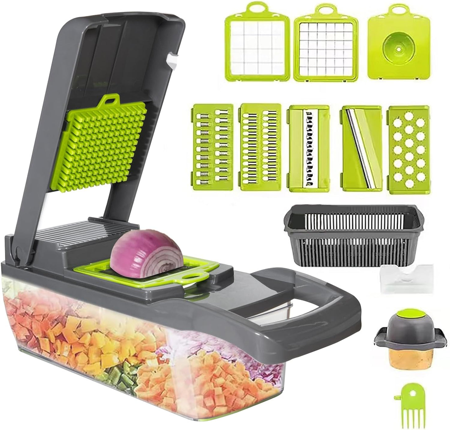 • عرض قطعتين قطاعة Veggie Slicer الحديثة