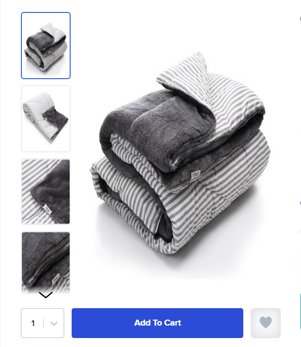 • Satin Pillowcase for Hair and Skin, 48*70 cm, black + عرض لحاف شتوي فرو دبل فيس Gray Striped 220*235cm