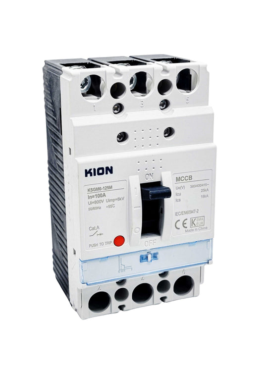 100 Amp 25 kA Triple Load Moulded Circuit Breaker
