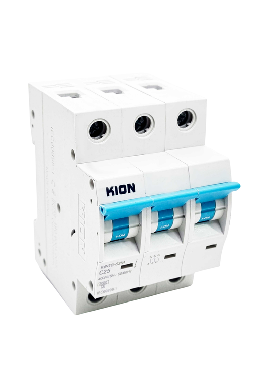 25 Amp Triple Circuit Breaker 6kA