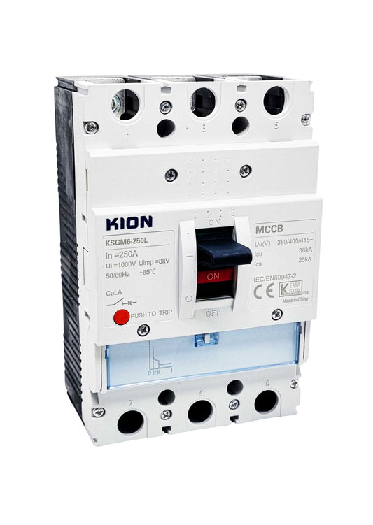 250 Amp 36 kA Triple Load Moulded Circuit Breaker