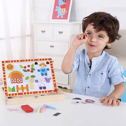 • Educational blackboard and magnetic puzzle