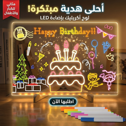لوح أكريليك قابل للمسح مع ضوء الكبير