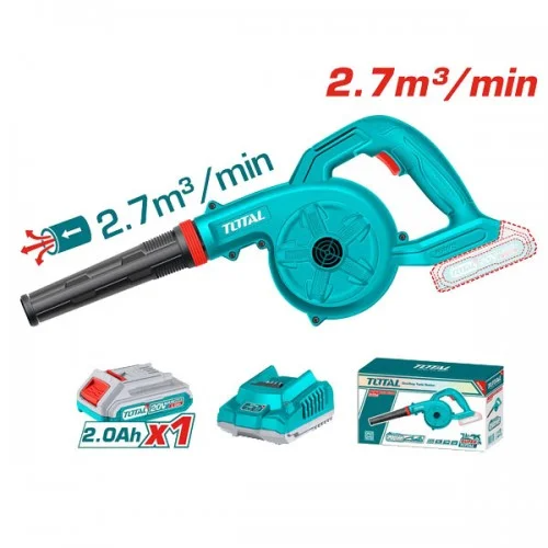 •        بلاور بطاريه 20 فولت ببطارية وشاحن TOTAL + عرض قطعتين ملمع السيارة Shield Bright
