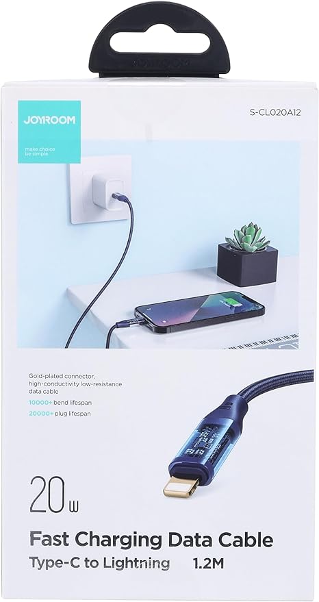 • Joyroom Fast Charge Data Cable Type-c to lightning 3M- 20W