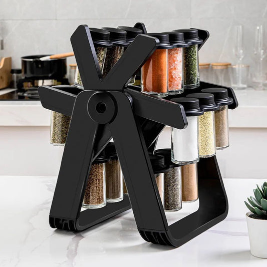 • 360-Degree Rotating Spice Organizer