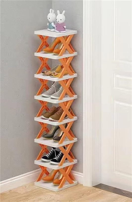 • Two-piece shoe rack and 2-in-1 organizer