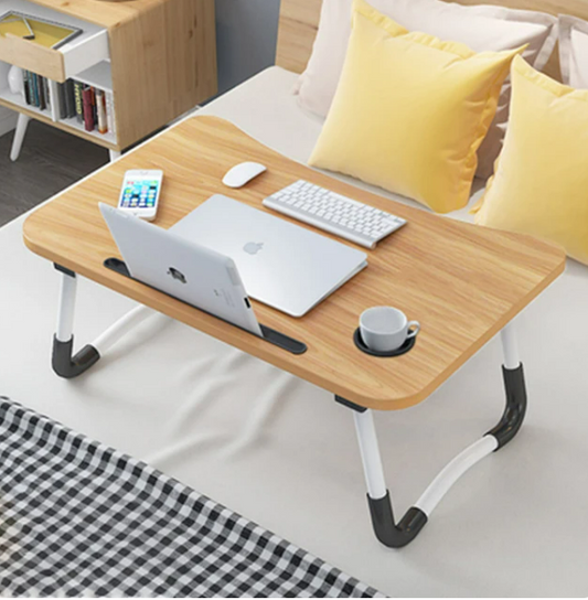 • Offer four wooden tables with metal legs in a wooden color