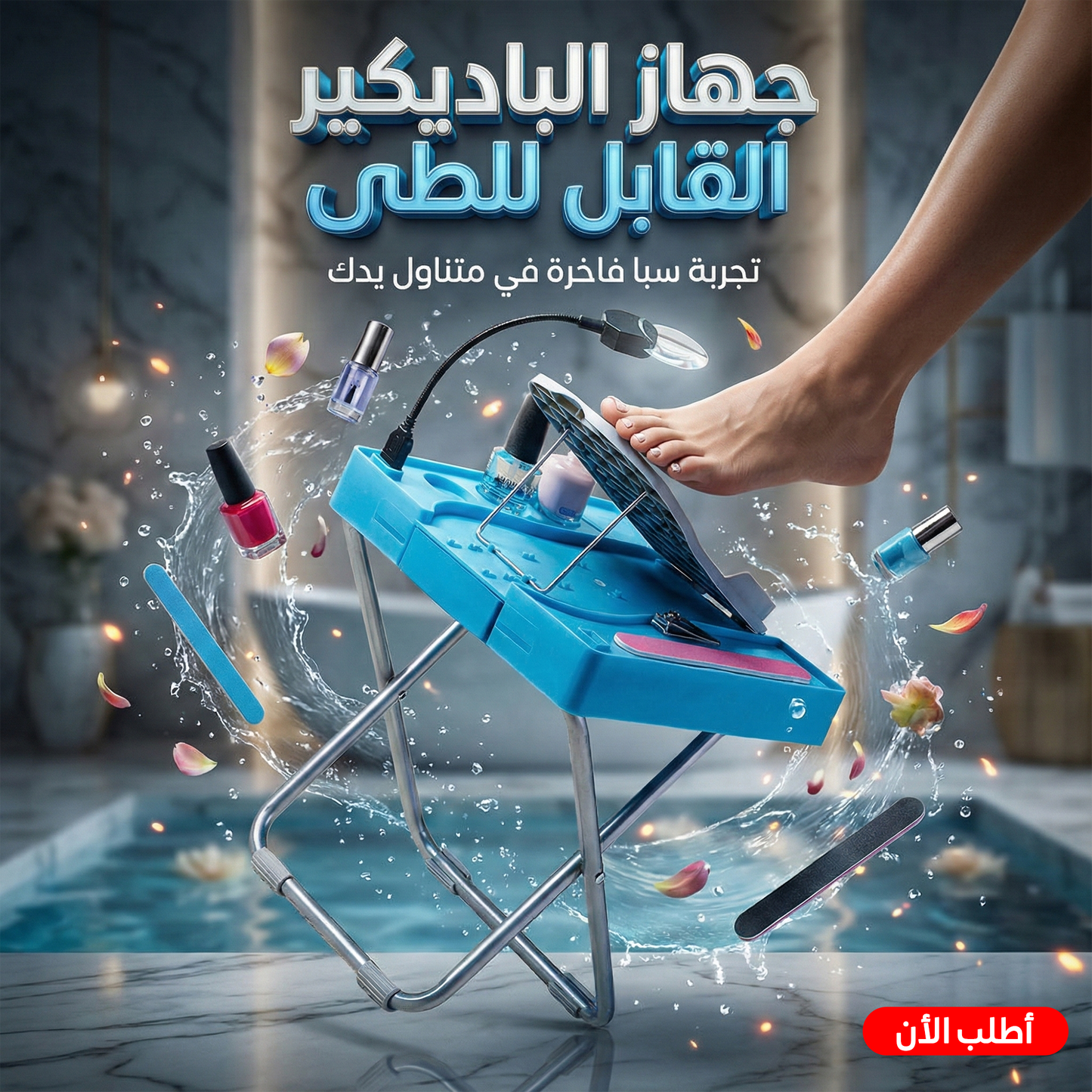 أداة الباديكير المحمولة القابلة للطي