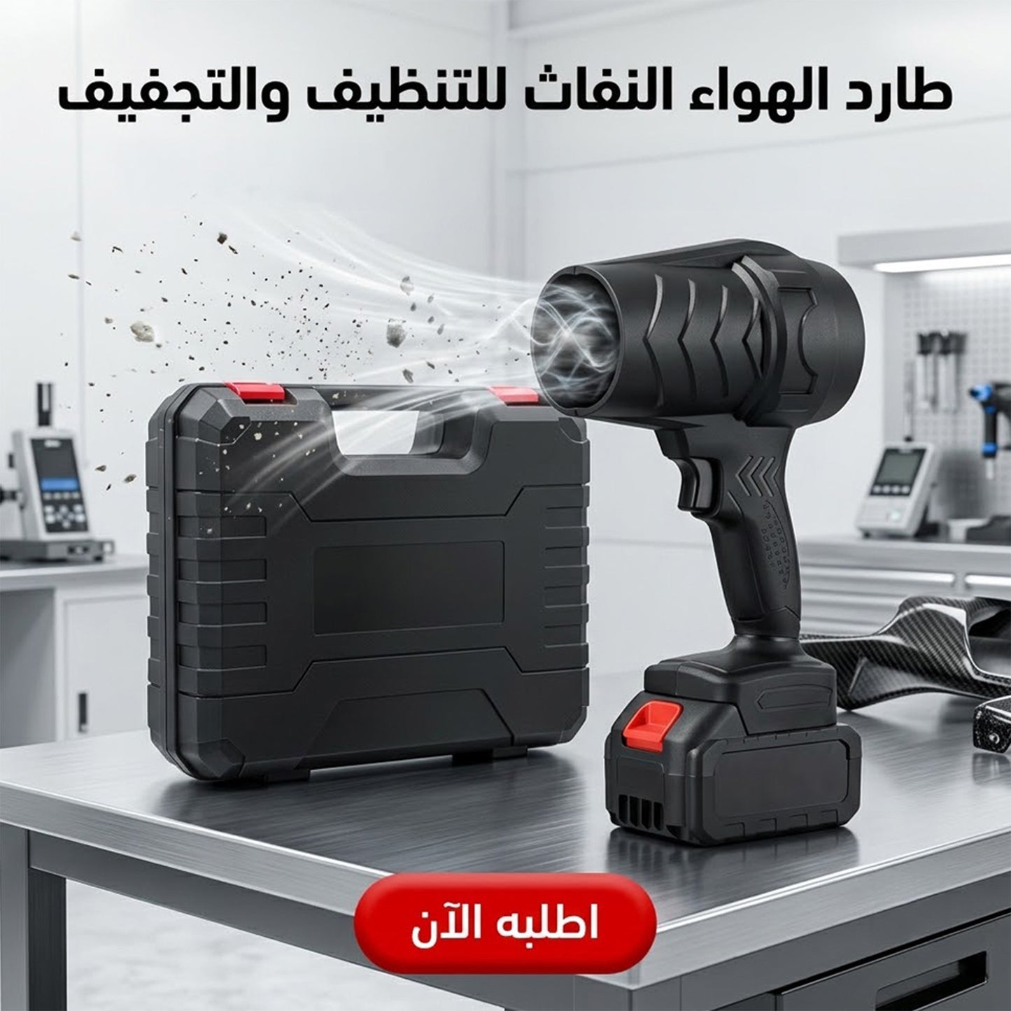 • طارد الهواء النفاث للتنظيف والتجفيف