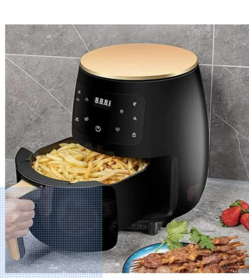 • عرض قلاية هوائية 6 Silver Crest Liter Black  1400 Watt + قالب سيليكون للأير فراير + اسبراي بخاخ الزيت