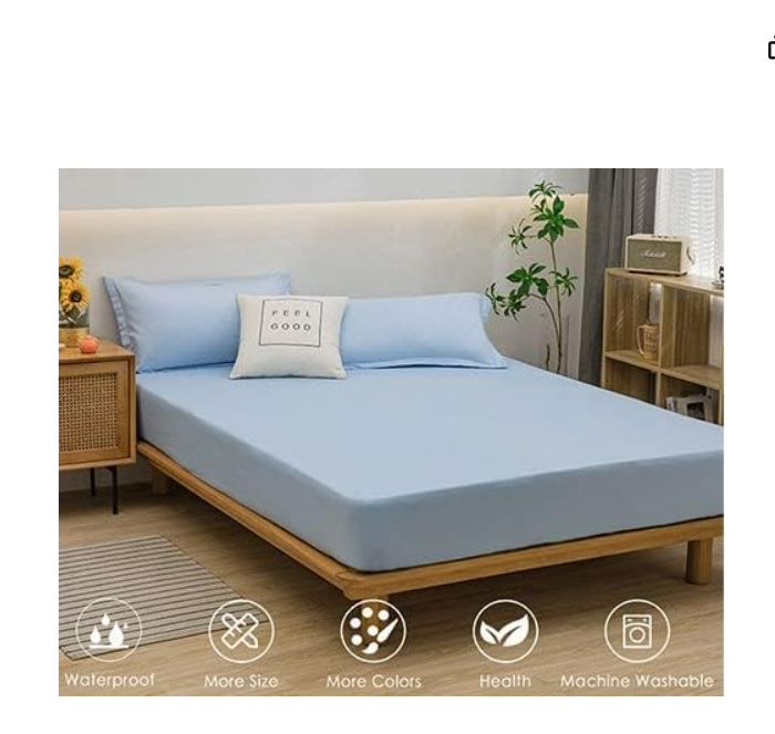• طقم ملايه استيك 3 قطع بيبي بلو 120*200