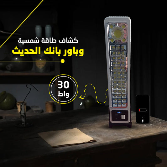 • Solar-powered torch and modern power bank