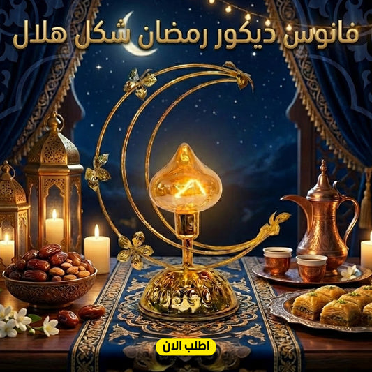 فانوس ديكور رمضان شكل هلال