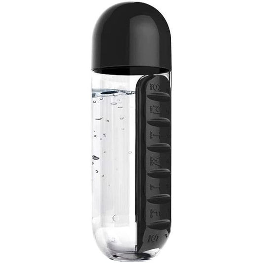 • Deal (2-in-1 Pill Organizer Water Bottle Red + 2-in-1 Pill Organizer Water Bottle Black)